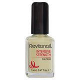 Revitanail Intensive Strength treatment in a 14ml bottle for stronger, healthier nails enriched with calcium and essential minerals.