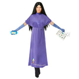 Adult Grand High Witch costume (size 10-12) with dress, gloves, wig, potion bottle, recipe card, and bookmark for Halloween fun.