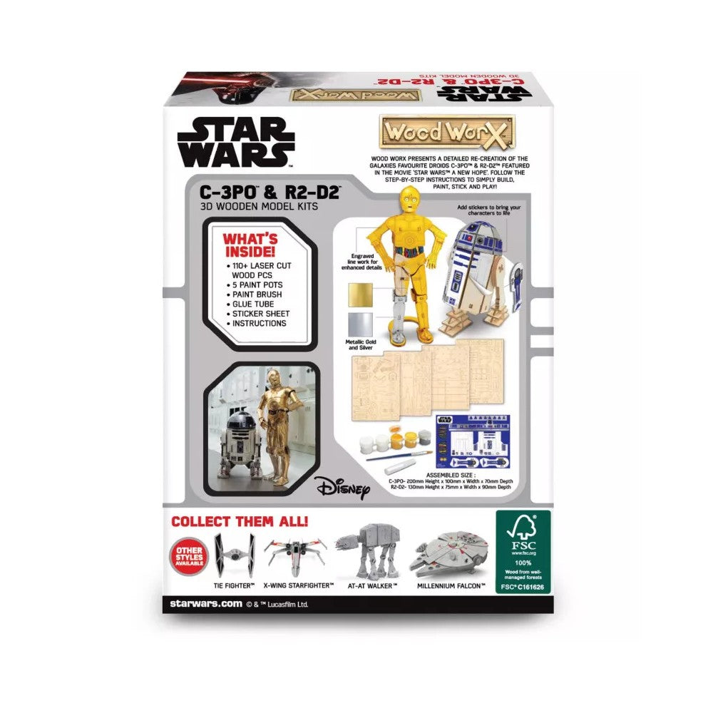 Wood Worx Sw C-3Po R2-D2 Kit