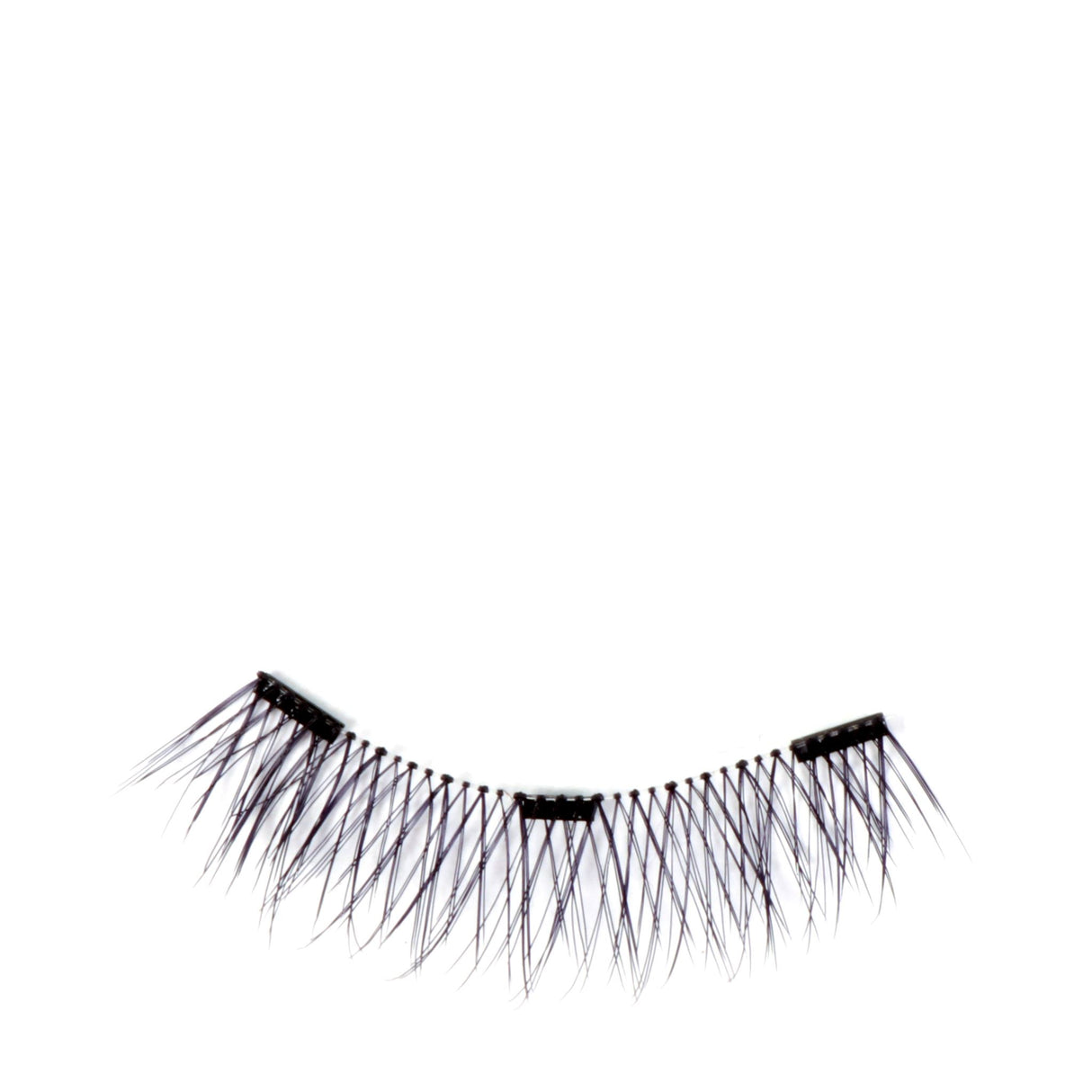 Glam By Manicare Pro 64 Willow Magnetic Lashes featuring 2 crisscrossed lashes for a natural look, lightweight, reusable, and adhesive-free.