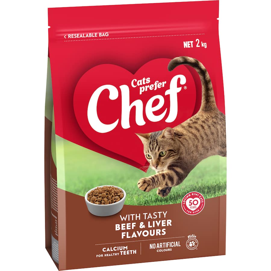 Chef Dry Cat Food Beef & Liver 2kg