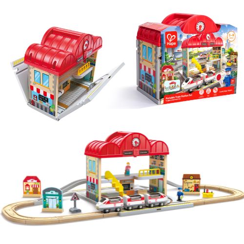 Portable Train Station Set - Hape