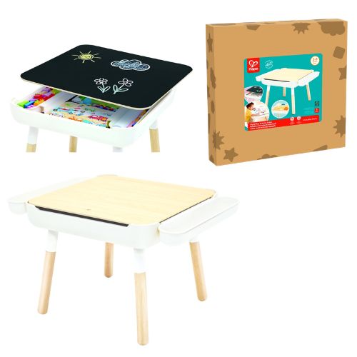 Kids Activity Table with Chalkboard & Storage Bins - Hape