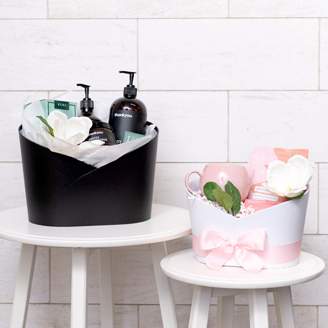 Hamper Bucket Oval Medium White