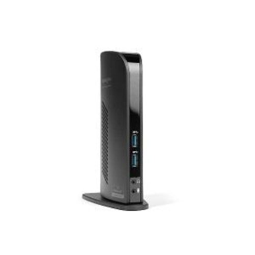 USB 3.0 docking station with dual HDMI/DVI/VGA, six ports, compact design for enhanced connectivity and productivity.