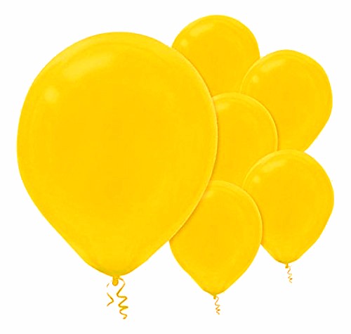 12cm Sunshine Yellow Latex Balloons 50PK  - Pack of 50