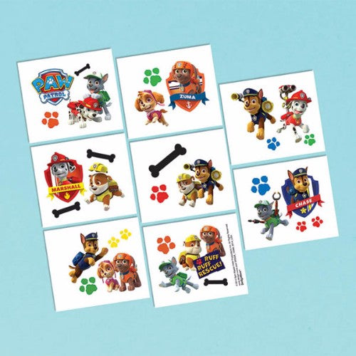 Paw Patrol Tattoos - Pack of 8