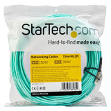 15m OM3 LC to LC Multimode Duplex Fiber Optic Patch Cable