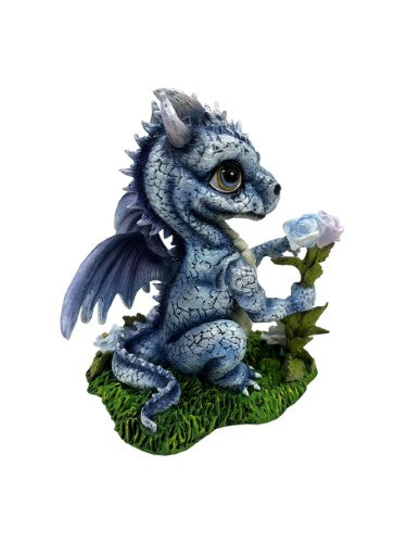 Ornament - Ice Dragon with Flowers (13.5cm)