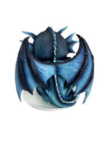 Ornament - Cute Blue Dragon on Coffee Mug (12cm)