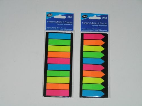 Neon Stick It Flags (6 Packs)