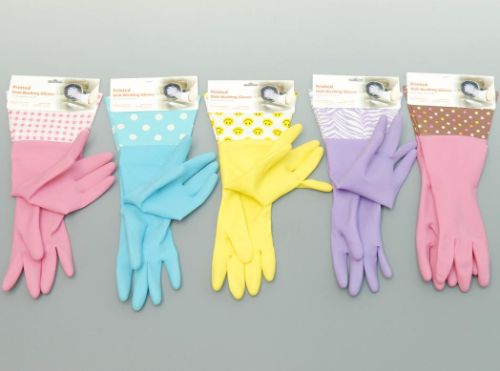 Rubber Gloves With Prints (6 Pairs)