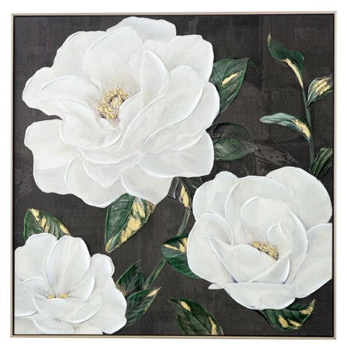Painting 2 - White Flower Gold Frame