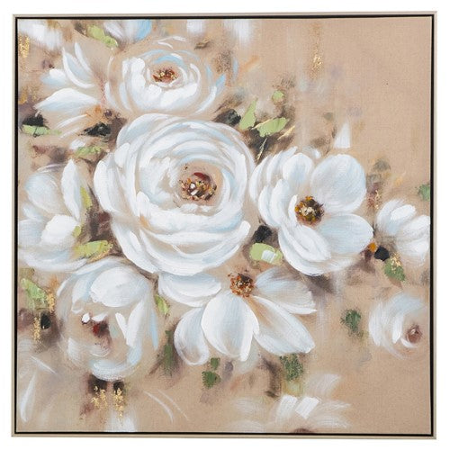 Painting 4 - White Flower Gold Frame