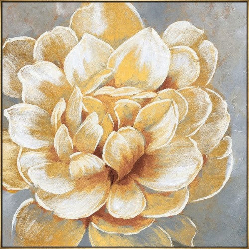 Painting - Gold Flower Gold Frame