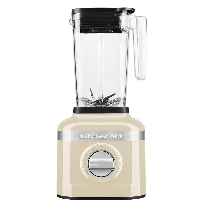 KitchenAid K150 Ice Crushing Blender in Almond Cream, featuring 3 speeds, a durable 1.4L jar, and quick ice crushing capability.