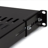1U Adjustable Mounting Depth Vented Rack Mount Shelf - 175lbs / 80kg