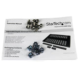 1U Adjustable Mounting Depth Vented Rack Mount Shelf - 175lbs / 80kg