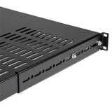 1U Adjustable Depth Vented Server Rack Shelf