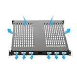 1U Adjustable Depth Vented Server Rack Shelf