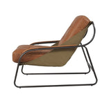 Stylish Pandora Columbia Chair in brown and kaki canvas, combining durability and comfort for any living space.