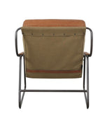 Stylish Pandora Columbia Chair in brown and kaki canvas, combining comfort and durability for any living space.