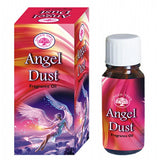 10ml Green Tree Angel Dust Oil bottle, ideal for diffusers and oil burners, promoting relaxation with a calming fragrance.