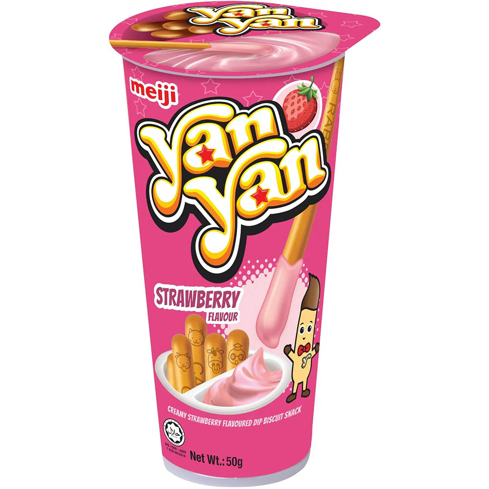 Yan Yan Strawberry 50g - Box of 10 Packs