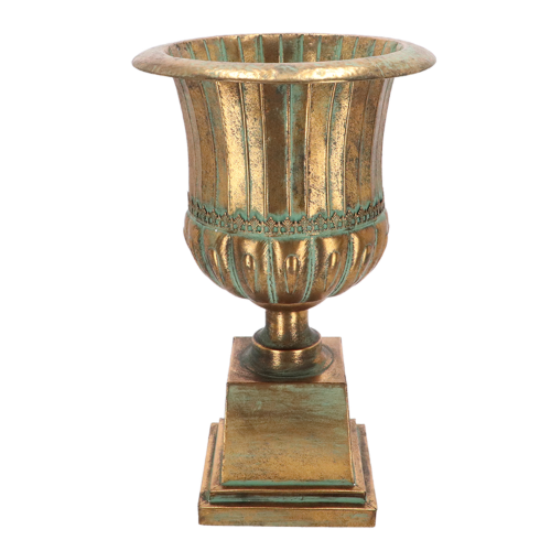 Planter - Aged Metal French Urn (65cm)
