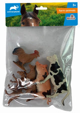 FARM ANIMALS Toy Set - AP (5PC BAG)