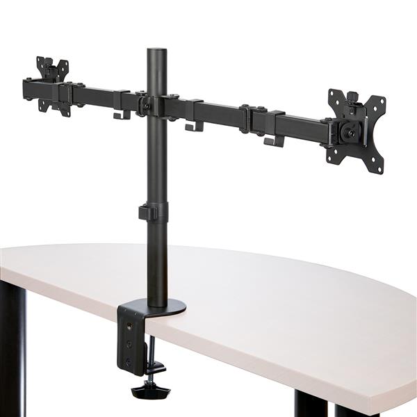 Desk Mount Dual Monitor Arm - Desk Clamp/Grommet - 32" Display