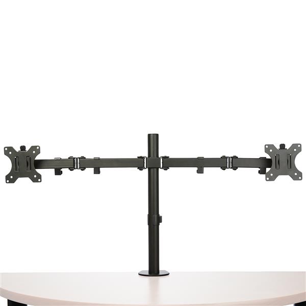 Desk Mount Dual Monitor Arm - Desk Clamp/Grommet - 32" Display