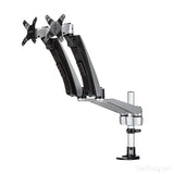 Desk Mount Dual Monitor Arm - Full Motion - Tool-less - Up to 30" VESA Monitors
