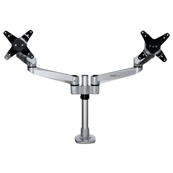 Desk Mount Dual Monitor Arm - Premium - For up to 27" Monitors