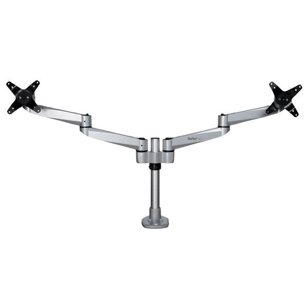 Desk Mount Dual Monitor Arm - Premium - For up to 27" Monitors
