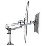 Desk Mount Dual Monitor Arm - Premium - For up to 27" Monitors