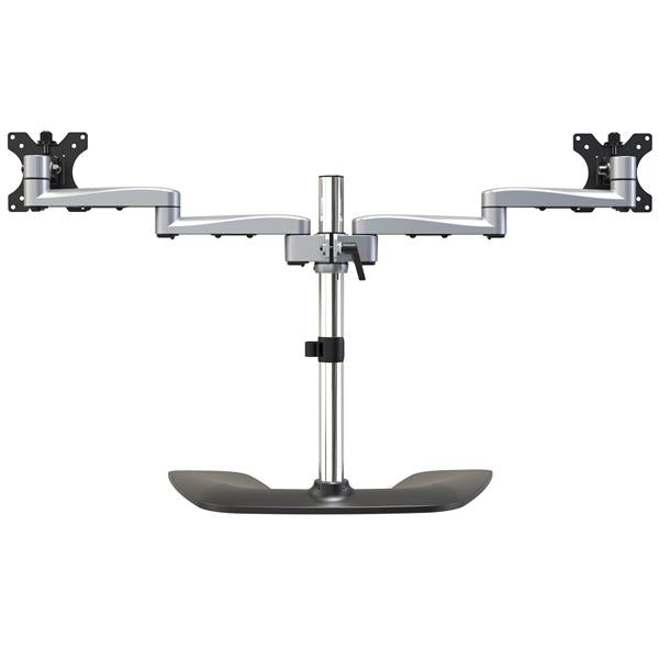 Dual-Monitor Stand - Articulating - Steel & Aluminum