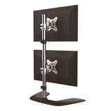 Vertical Dual Monitor Stand for up to 27" Monitors - Aluminum
