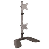 Vertical Dual Monitor Stand for up to 27" Monitors - Aluminum