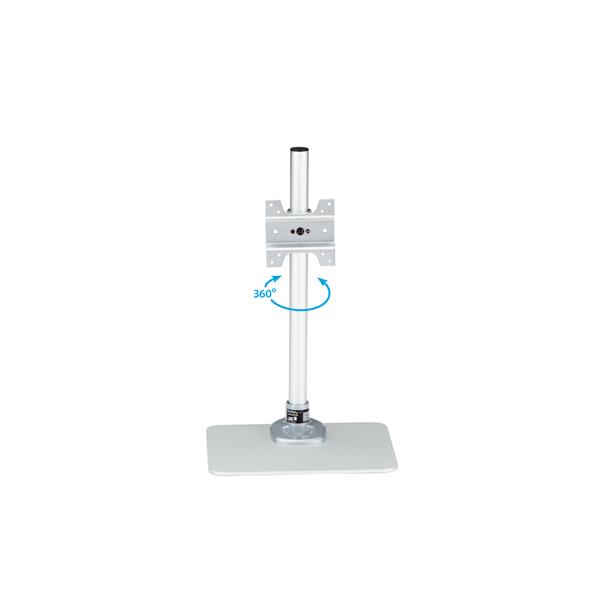 Single Monitor Stand - For up to 34" VESA Mount Monitors - Steel - Silver