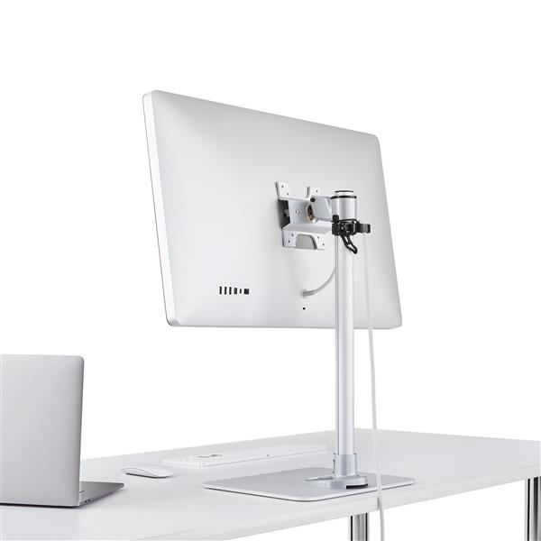 Single Monitor Stand - For up to 34" VESA Mount Monitors - Steel - Silver