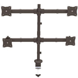 Desk-Mount Quad-Monitor Arm - Articulating - Heavy Duty Steel