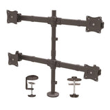 Desk-Mount Quad-Monitor Arm - Articulating - Heavy Duty Steel