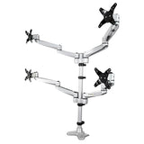 Quad Monitor Mount - Swivel - Premium - Up to 27&quot; VESA Monitor