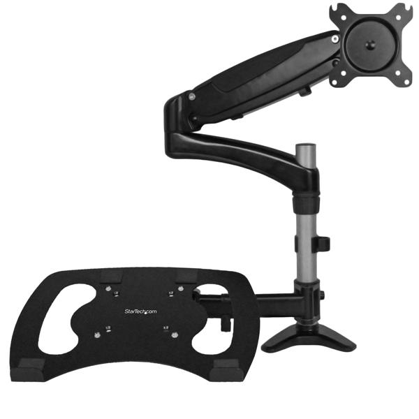 Desk-Mount Monitor Arm with Laptop Stand - Full Motion - Articulating