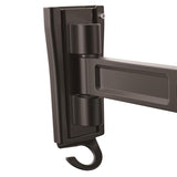 Wall-mount single swivel monitor arm for 13"-34" displays, 33lb weight capacity, with 7.7" extension and adjustable tilt/swivel.