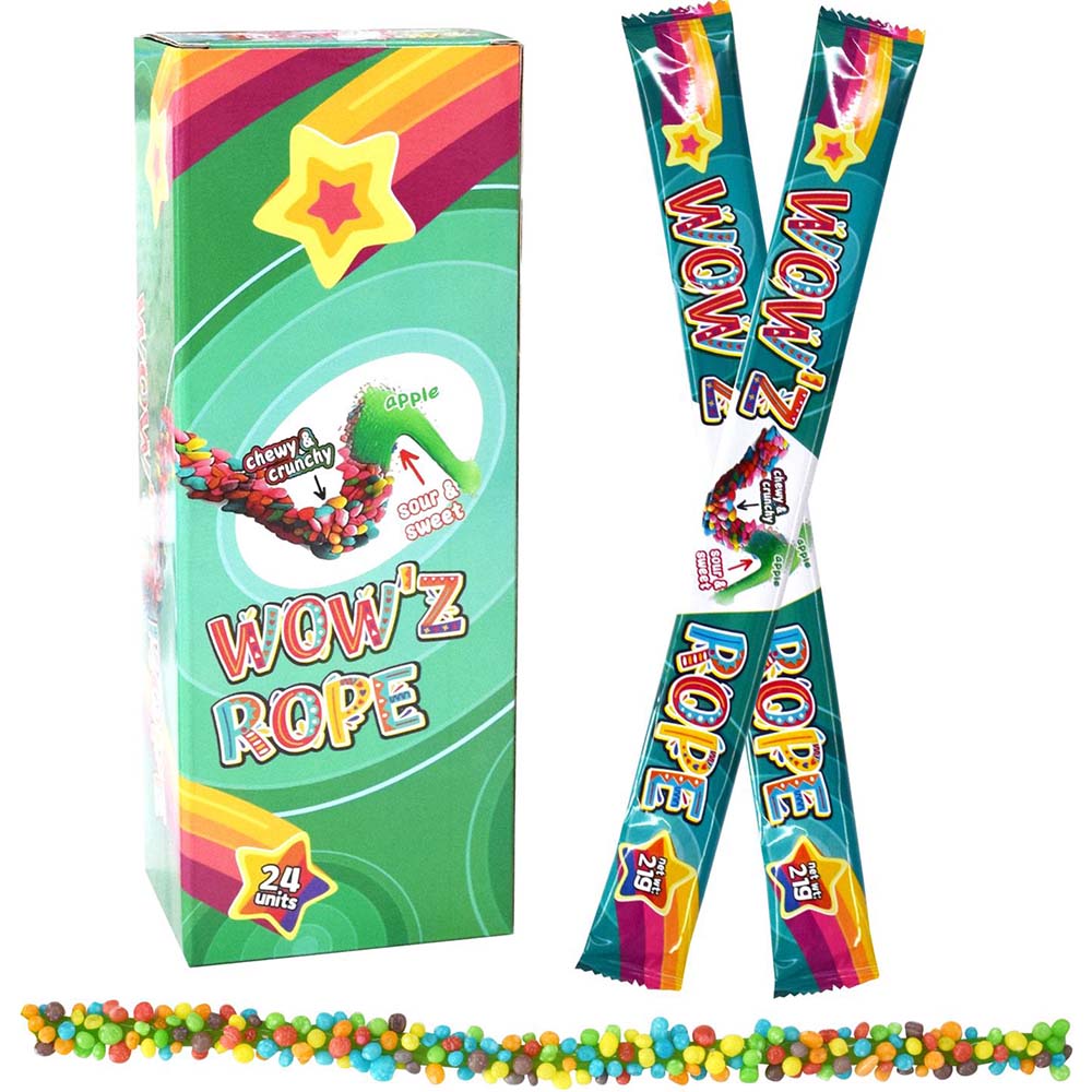 Wow’Z Rope Green Apple 21g - Pack of 24