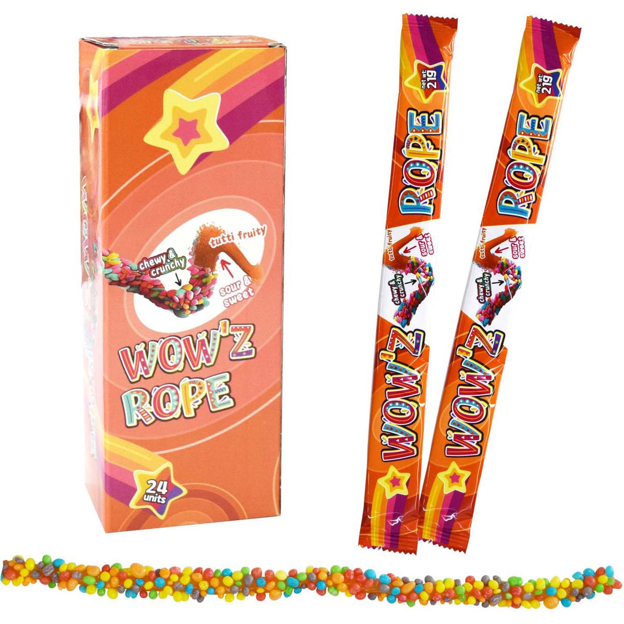 Wow’Z Rope Tutti Fruity 21g - Pack of 24