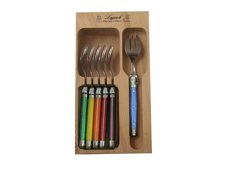 Verdier Cake Forks Set 6 Coloured