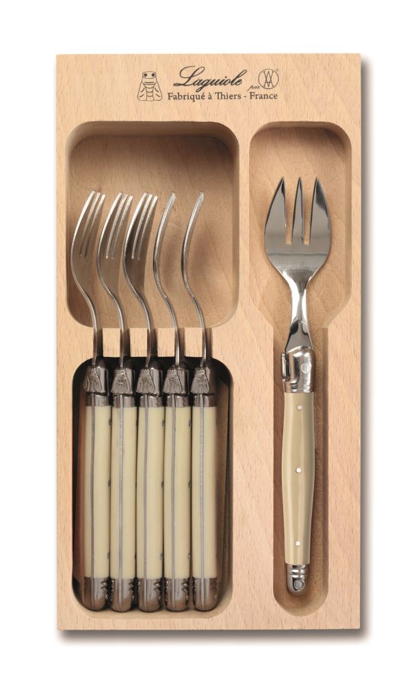 Verdier Cake Forks Set 6 Ivory